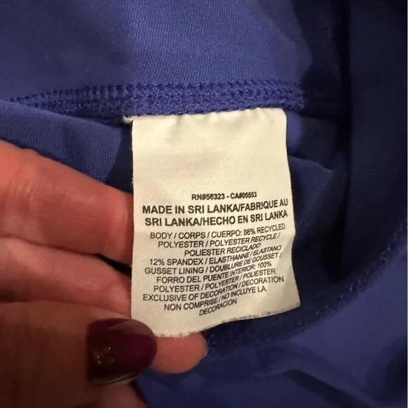 Nike Dri-Fit Ten Less Plastic Legend 2.0 Tight Poly Capri Leggings Blue Size S - Picture 8 of 12